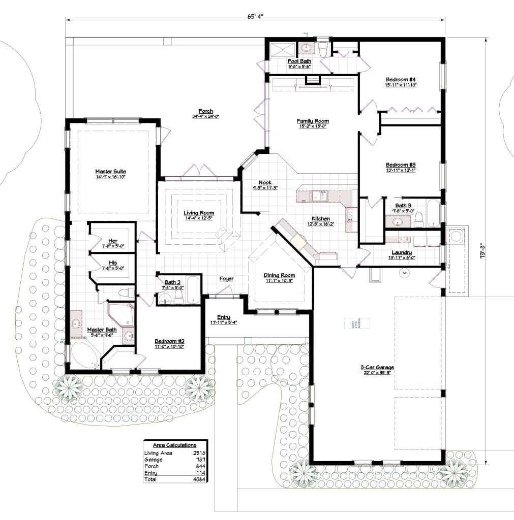 2518 2 Floor Plan with Dimensions