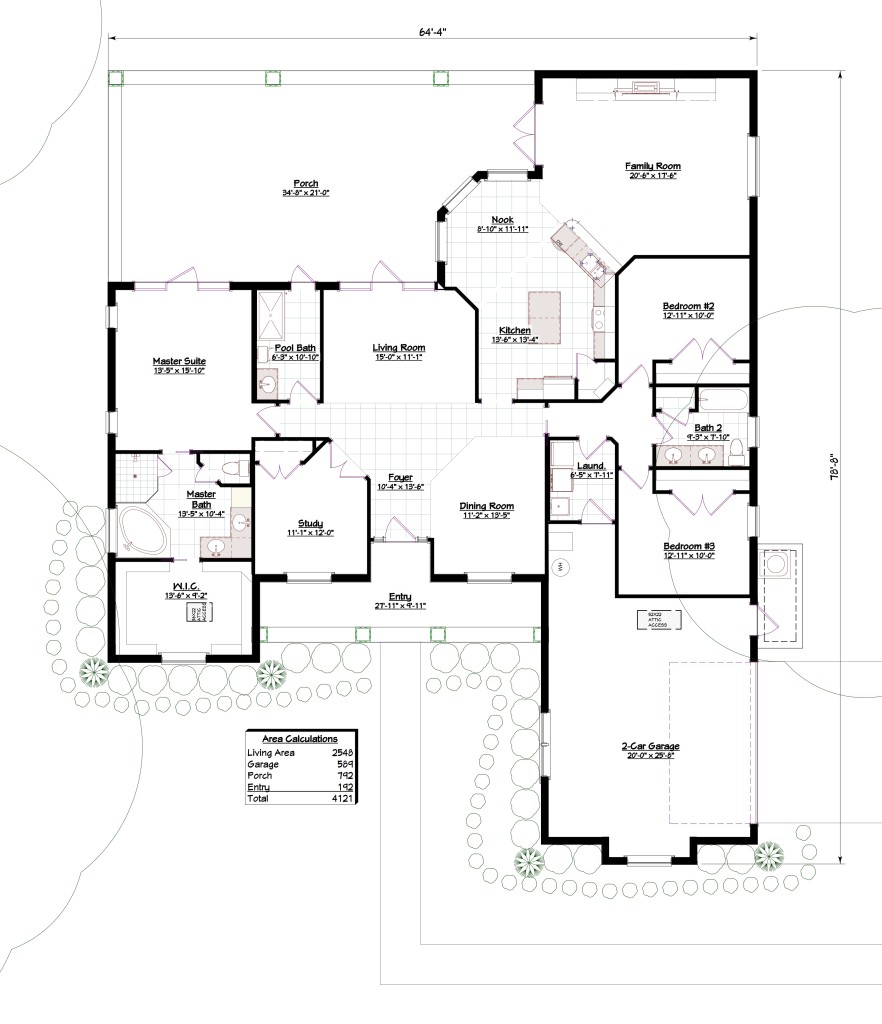2548 2 Floor Plan with Dimensions