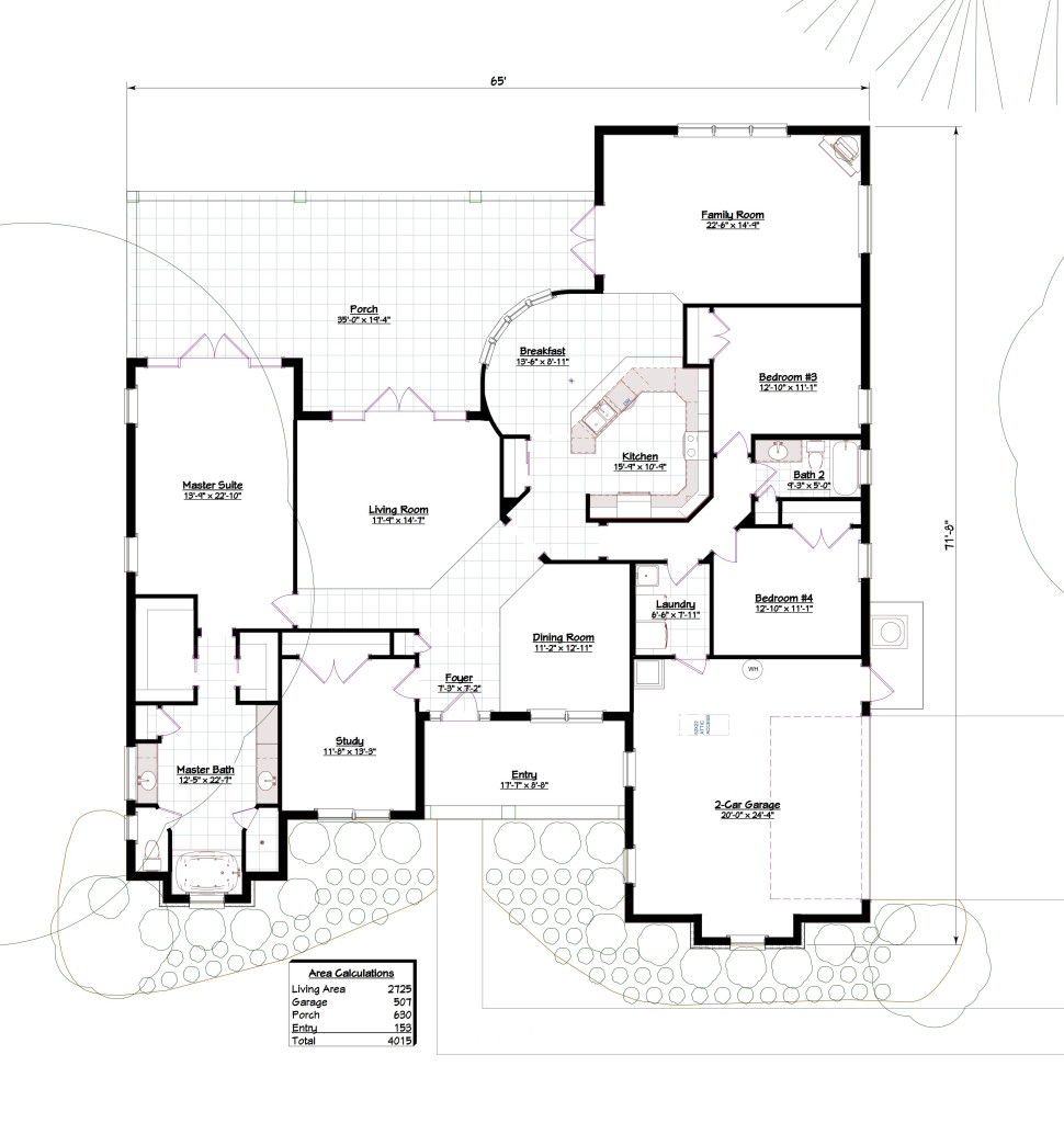 2725 2b Floor Plan with Dimensions