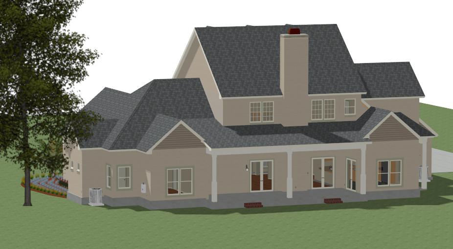 3852 4 Perspective Rear Elevation