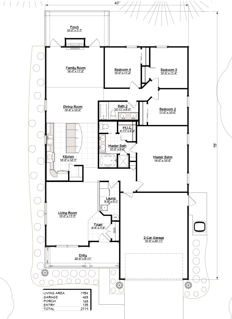 1954 2 Floor Plan with Dimensions