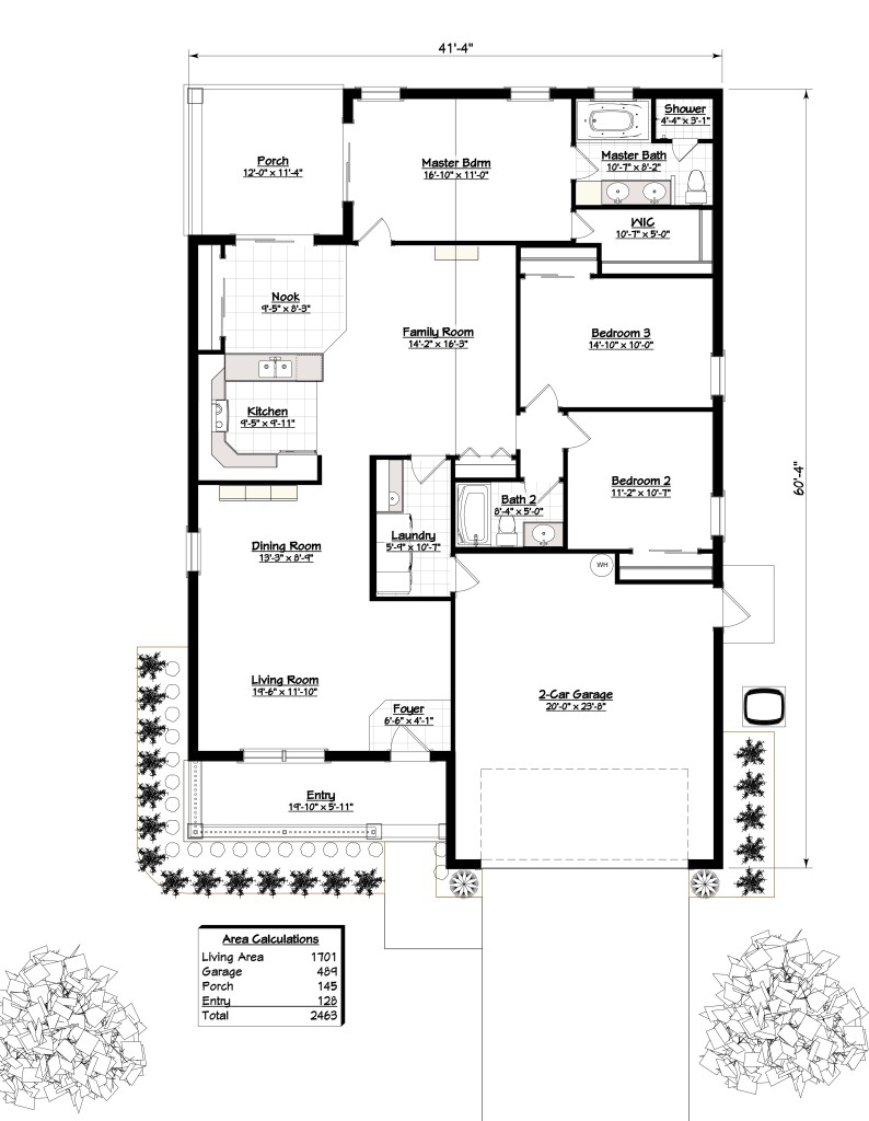 1701 2 Floor Plan with Dimensions