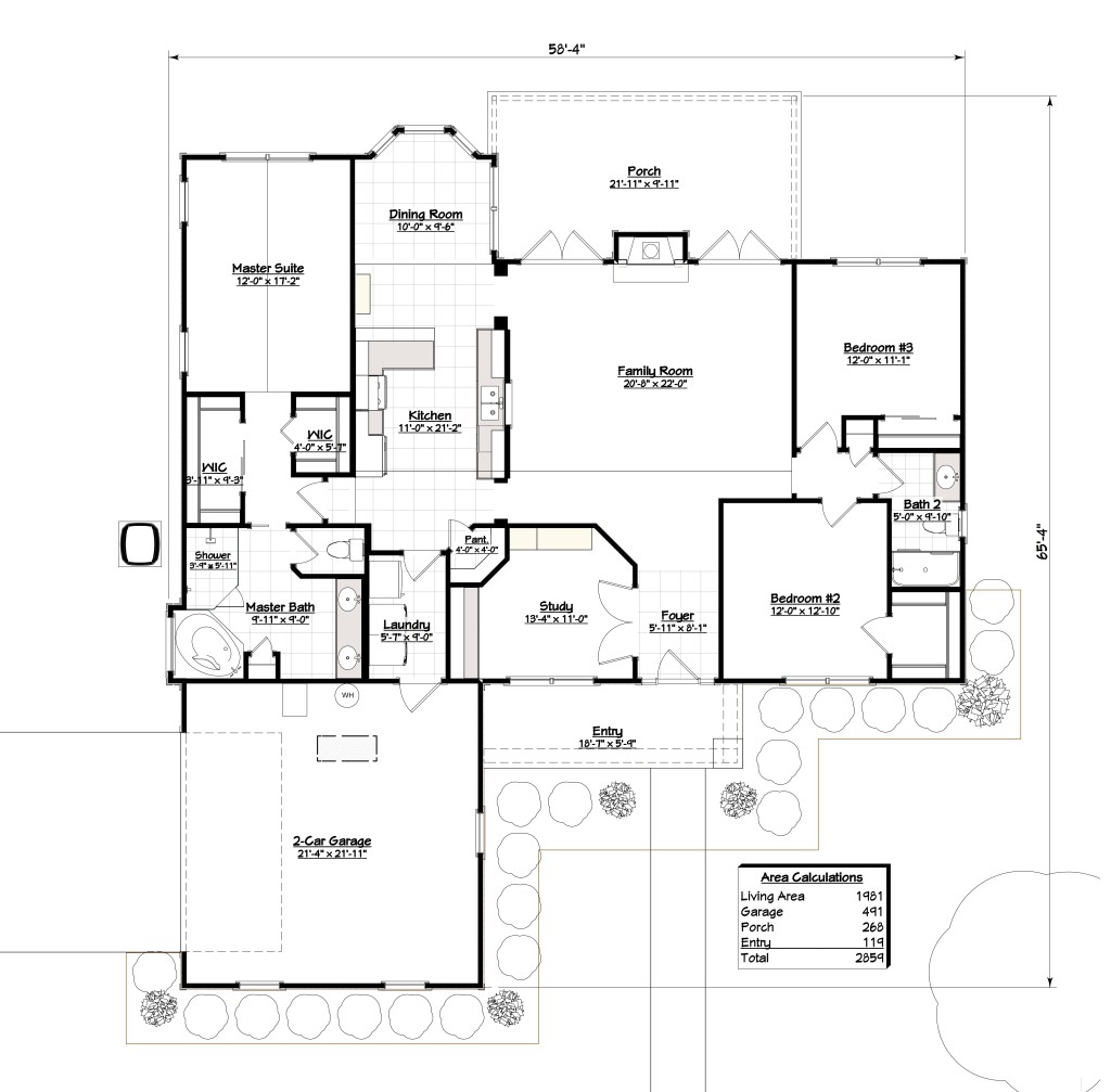 1981 2 Floor Plan with Dimensions