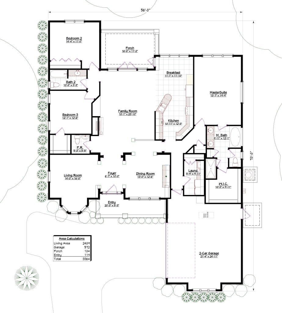 2489 2 Floor Plan with Dimensions