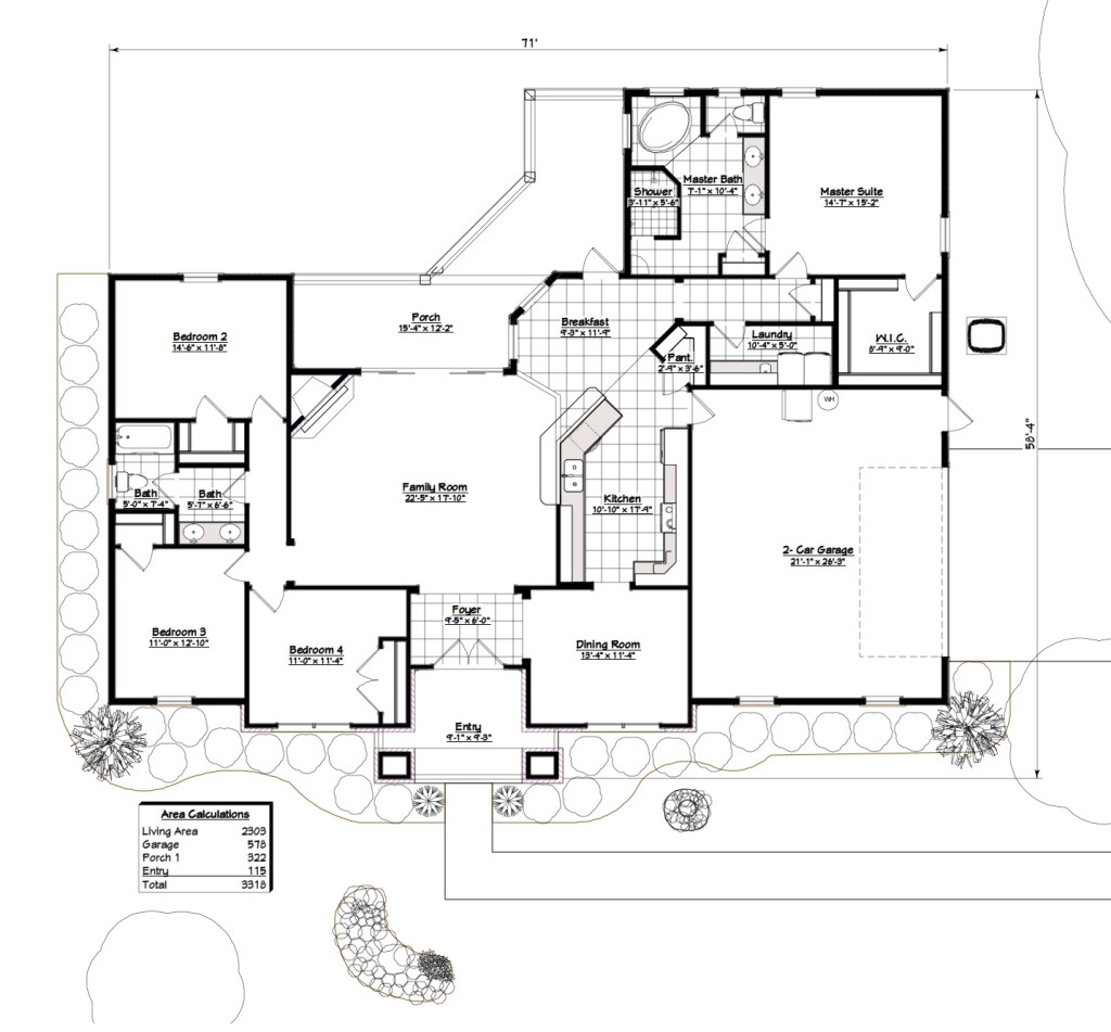 2303 Floor Plan with Dimensions