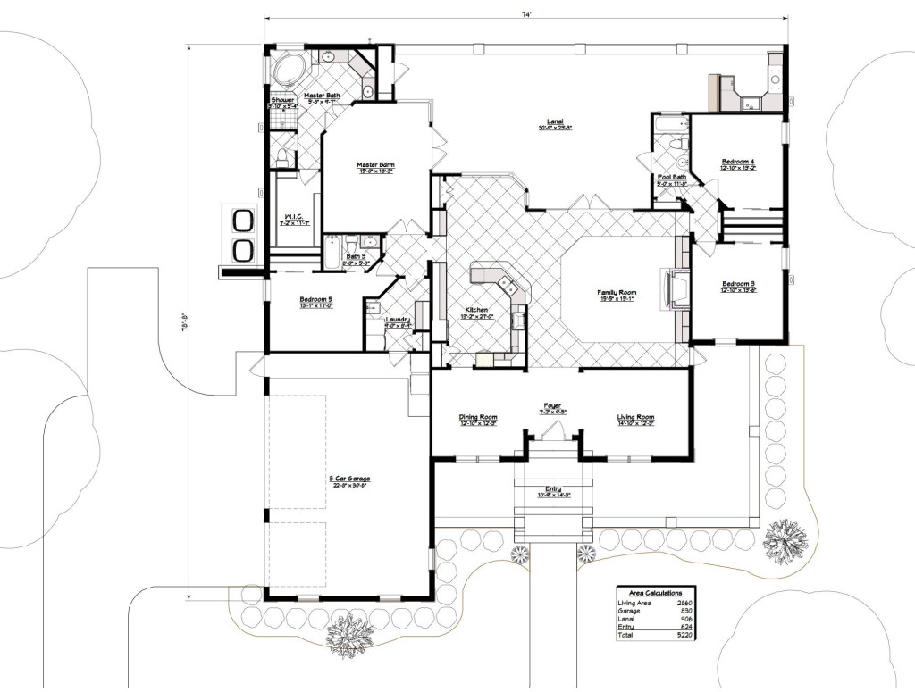2860 2 Country Floor Plan with Dimensions