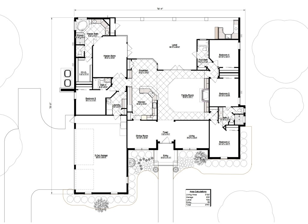 3160 Floor Plan with Dimensions