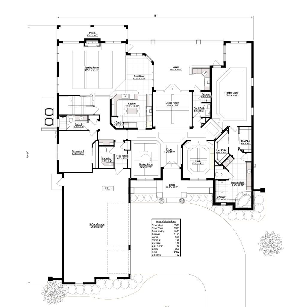 4811 2 Floor 1 with Dimensions