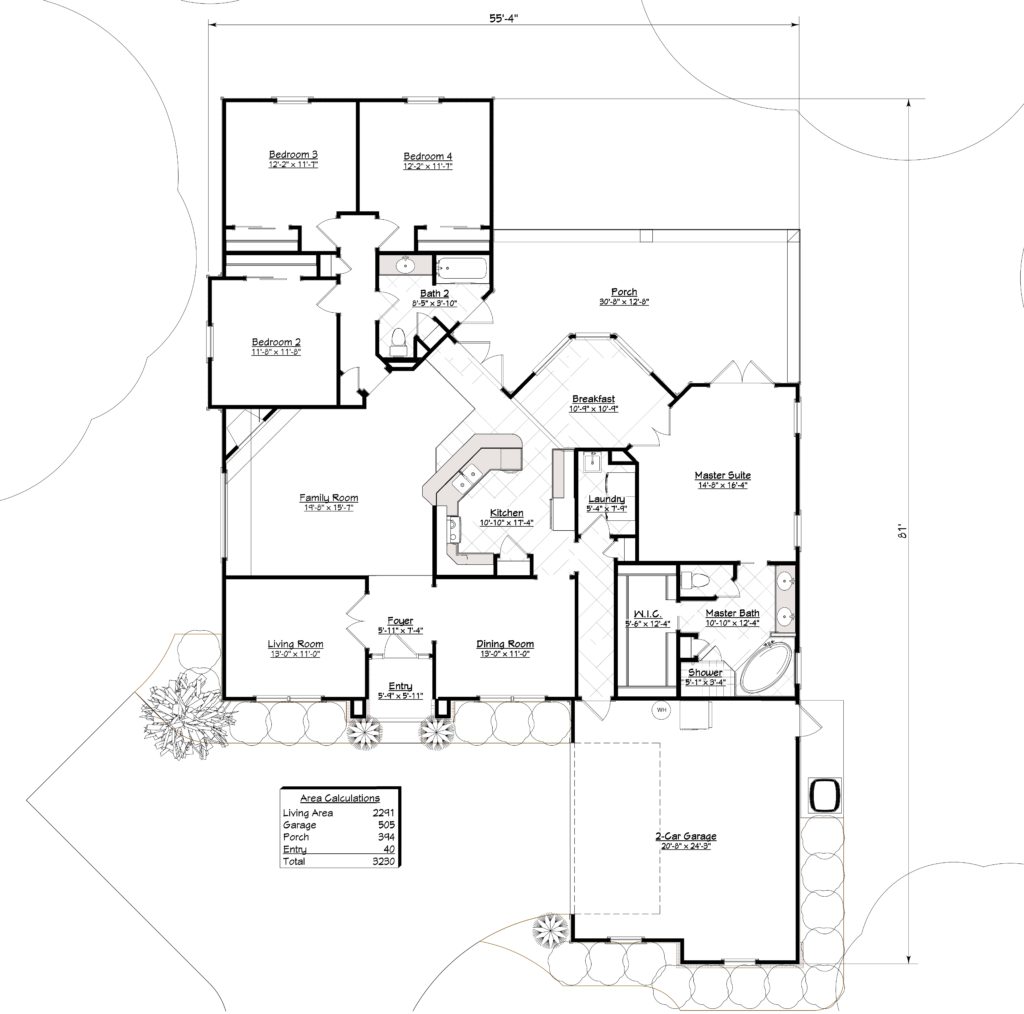 2-2291 Floor Plan with Dimensions