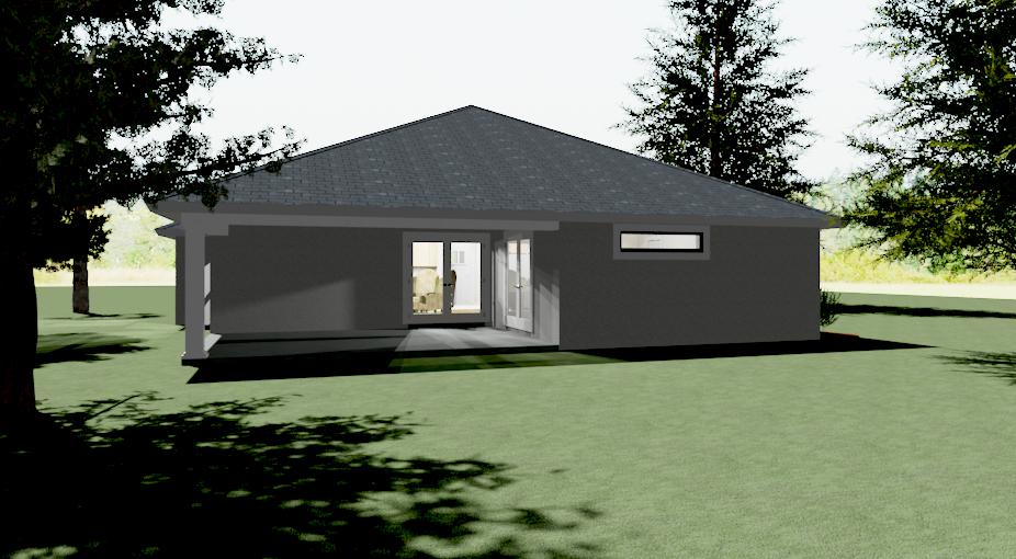 1413 Perspective Rear Elevation