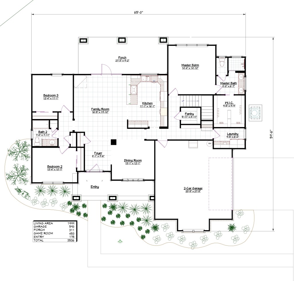 1999 2 Floor Plan 1 with Dimensions