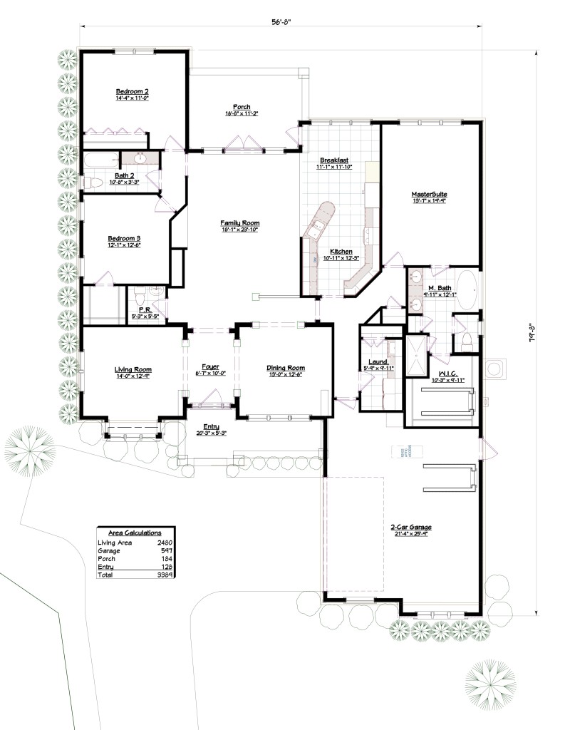 2480 2 Floor Plan with Dimensions