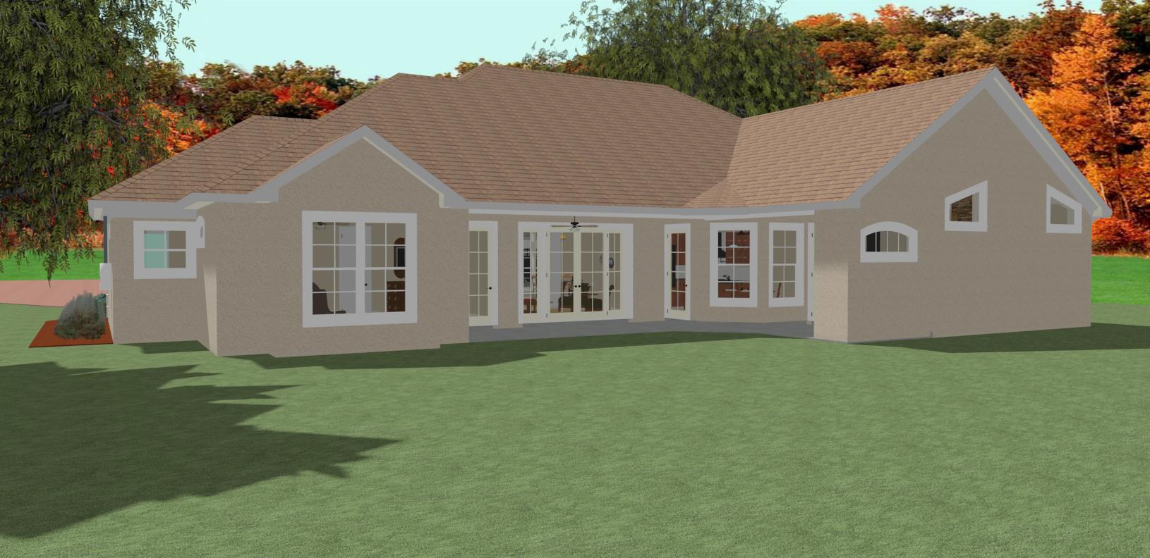 2881 Perspective Rear Elevation