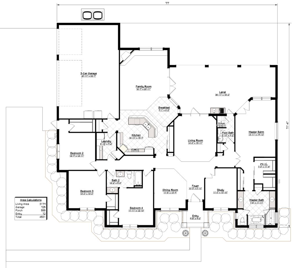 2-3179 Floor Plan with Dimensions